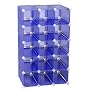 Storage Solutions 0743B4 15 Pair Customizable Shoe Cubby, Blue