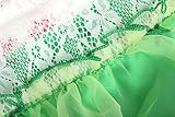JerrisApparel New Princess Elsa Party Dress Costume With Flower Cape (5, Green)