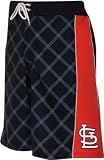 St. Louis Cardinals Plaid Print Swim Trunks