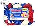 Pack of 100, Assorted Bright Red, White and Blue Color 5