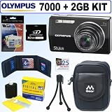 Olympus Stylus 7000 12MP Digital Camera (Black) + 2GB Accessory Kit