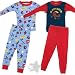 All Sports Red and Blue Set of Two Cotton Pajamas for Boys