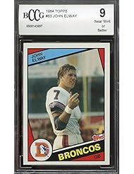 Collectibles: 1984 topps #63 JOHN ELWAY rc rookie card BGS BCCG 9 Graded Card - topps