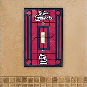 Click here to buy St. Louis Cardinals Art Glass Switch Cover.