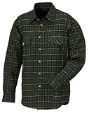 Pinewood Unisex Flanellhemd Edinburgh, gr&uuml;n kariert, S