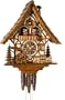 River City Clocks MD484-14 One Day Musical Cuckoo Clock Cottage with Dancers, Waterwheel, And Goats, 14-Inch Tall