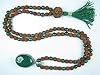Yoga Gift Idea Fourth Heart Chakra- Green Jade Rudraksha Prayer Beads Meditation Mala 108+1