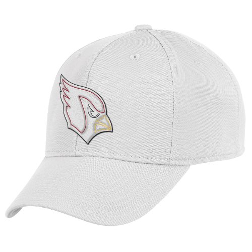 NFL Men's Arizona Cardinals End Zone White Structured Flex Hat - Tw90Z (White, Large/X-Large)