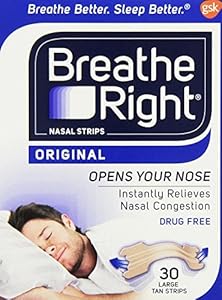 Breathe Right Nasal Strips, Large, Tan, 30-Count Box