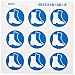 Brady 58562 Pressure Sensitive Vinyl Right-To-Know Pictogram Labels , Blue On White,  1 1/2" Height x 1 1/2" Width,  Pictogram "Boots" (9 Per Card,  1 Card per Package)