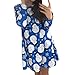 Christmas Dress Mallcat Women Christmas Snowman Swing Dress