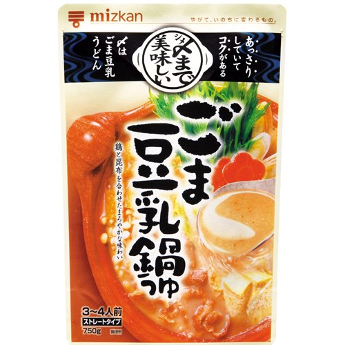 ミツカン 〆まで美味しいごま豆乳鍋つゆストレート 750g