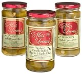 Miss Leone's Stuffed Queen Olives: Rockets, Bleu Cheese, Pimento, 12-Ounce Jars (Pack of 3)