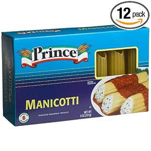 Prince Manicotti Pasta, 8-Ounce Boxes (Pack of 12) by San Giorgio