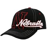 Nebraska Cornhuskers Hats : Zephyr Nebraska Cornhuskers Black Sentinel Flex Fit Hat
