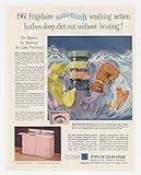 1961 Frigidaire Pink Custom Imperial Washer Dryer Bear Print Ad (20758)