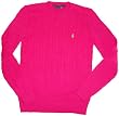 Women's Ralph Lauren Sport Sweater Pink w/ Yellow Pony