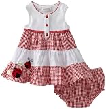 Youngland Baby-Girls Infant Ladybug Colorblock Seersucker Sundress