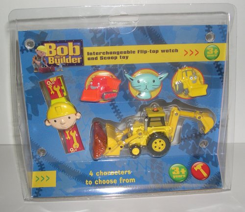 Childrens Toyshop  Toys : Bob The Builder Interchangeable Flip-top Watch & Scoop Toy Set