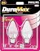 Philips Medium Clear Duramax Flame Light Bulb, 60 Watt, 2 ct