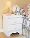 Reflections Pearl White Nightstand