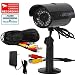 VideoSecu IR804MKC Night Vision Outdoor Indoor Color Audio Video Security Camera Kit with free power supply and 50ft AV cable 1SL