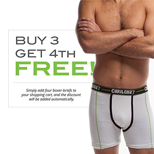 Cariloha Men's Crazy Soft Boxer Briefs With Fly - Buy 3 Get 1 Free