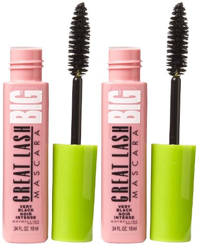 2x Maybelline Great Lash Big Mascara, Very Black (Tiefschwarz) Preisvergleich