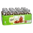 Ball Regular Quart Jars with Lids and Bands, Set of 12