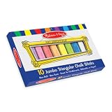 Melissa & Doug Jumbo Rainbow Triangular Chalk Set - 10 Sticks