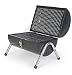 Black portable barrel BBQ set