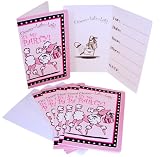 Pink Poodle Party Invitations (8 pc)