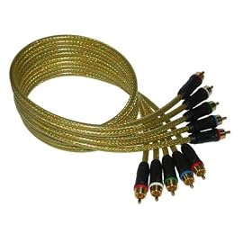 GoldX Plus Series 6 Foot Component Video Cable Kit with Left and Right Analog Audio Cables... by Offspring Technologies
