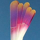 6 Piece Crystal Glass File Kit, includes Large Pedicure Nail File, 2 Medium & 2 Small Czech Glass Nail Files, Plus NEW manicure Ergofile nail care tool for ultimate nail care, by Bona Fide Beauty