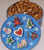 Gourmet Food : Scott's Cakes Honey-Mustard Pretzel Nuggets in a Christmas Cookie Tin