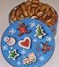 Gourmet Food : Scott's Cakes Garlic Pretzel Nuggets in a Christmas Cookie Tin