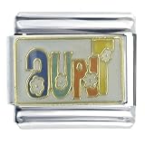 Flower Power Aunt Italian Charms Bracelet Link