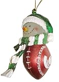 Michigan State Spartans NCAA Touchdown Snowman Christmas Ornament