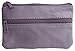 Visnow Genuine Soft Leather Coin Purse Small Change Purse with Zipper + Key Ring (Rectangular Purple Purse (Without Ring))