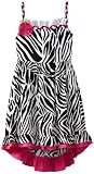 Rare Editions Girls 7-16 Zebra Print High Low Dress