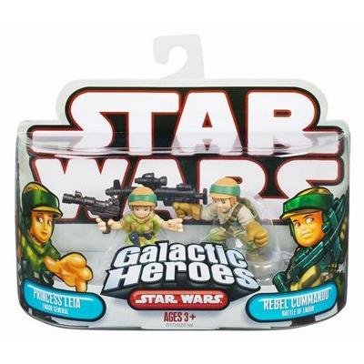 Star Wars Galactic Heroes Mini Figure 2-Pack Princess Leia & Rebel Commander [Battle of Endor]