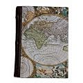 Reisetagebuch / Notizbuch handgesch�pftes Papier 20,5cm X 15cm Motiv Weltkarte