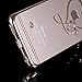 iPhone 6S Plus Case,iPhone 6 Plus Case,NSSTAR Mini Love Heart Glitter Bling Crystal Rhinestone Diamonds Clear Rubber Golden Plating Frame TPU Soft Silicone Bumper Case Cover for iPhone 6/6S Plus 5.5