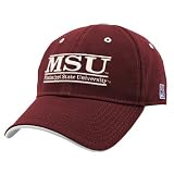 The Game Mississippi State Bulldogs Maroon Team Logo 3D Bar Flex Fit Hat