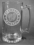 MLB Washington Nationals Laser Etched 27oz Glass Beer Mug