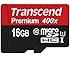 Transcend 16GB MicroSDHC Class 10 UHS-1 Memory Card with Adapter Up to 60MB/s (TS16GUSDU1PE)