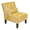 Canary Print Armless Chair - Yellow