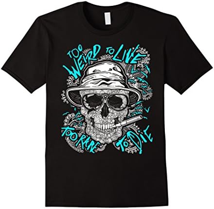 Men's Too weird to live too rare to die Medium Black