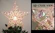 Lighted Iridescent Beaded Gem Star Christmas Tree Topper - Clear C7 Light