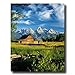 Country Barn Grand Teton Snow Landscape Picture Art Print